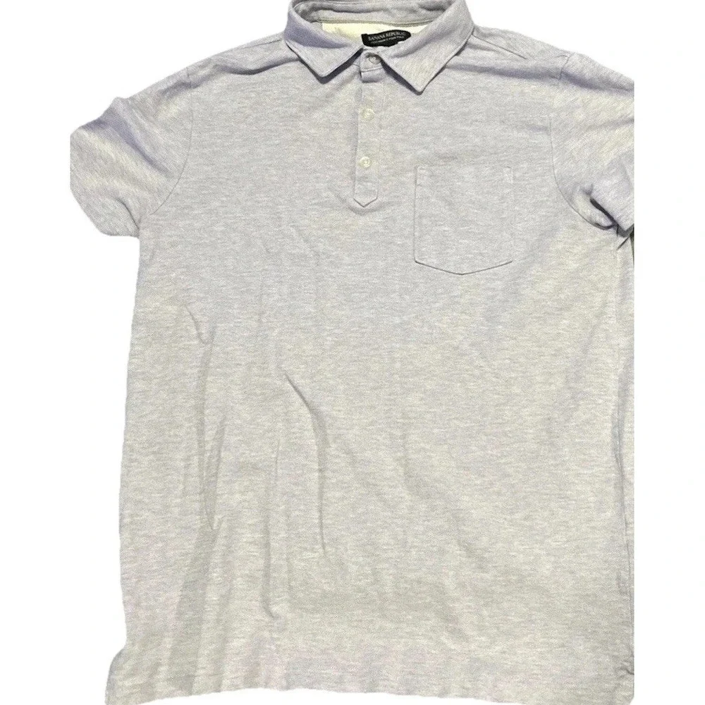 Banana Republic Men's Purple Polo Shirt Pocket Cotton Short Sleeve Size M